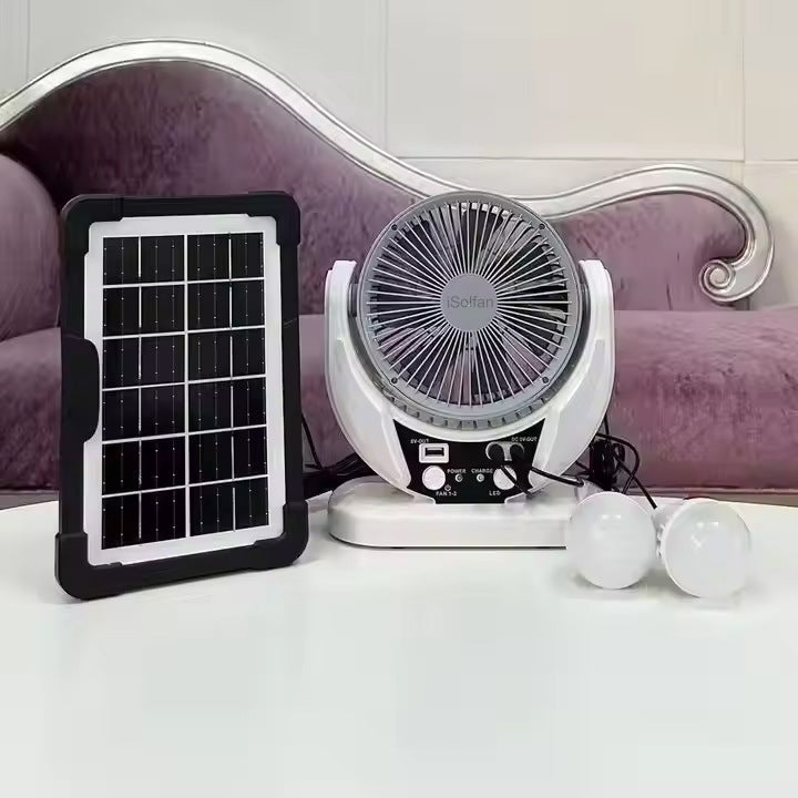 Ladies Portable Solar Fan with Integrated LED Lighting Bowlift