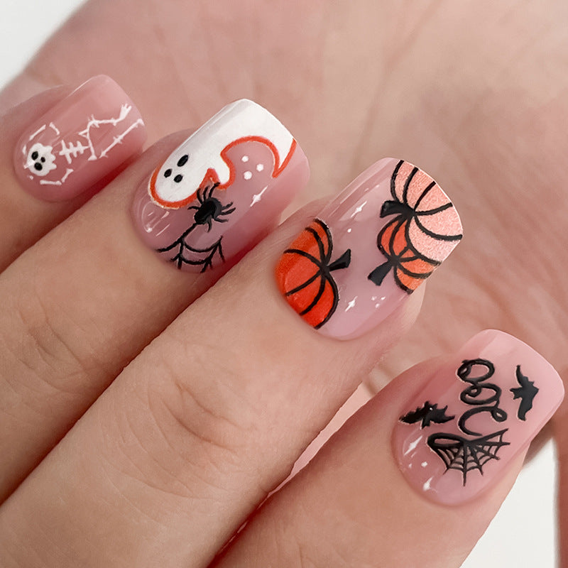 Themed Decorative Press-On Nail Set Bowlift