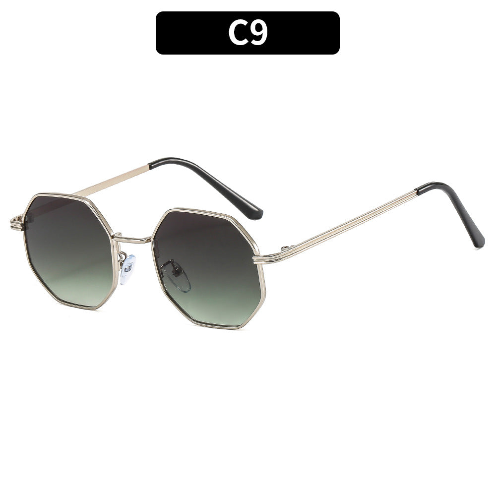 Elegant Octagonal Frame Sunglasses