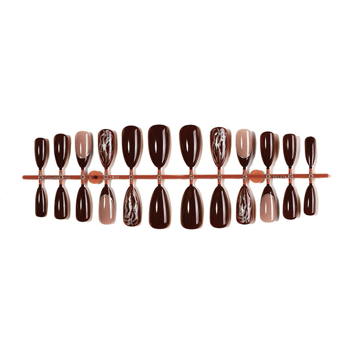Luxurious Press-On Nail Set with Decorative Accents Bowlift