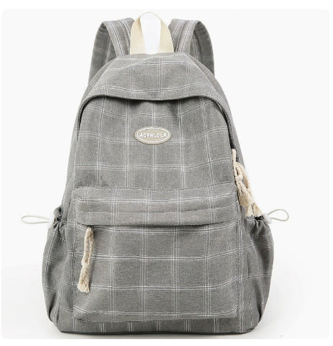 Classic Plaid Pattern School Backpack Bowlift