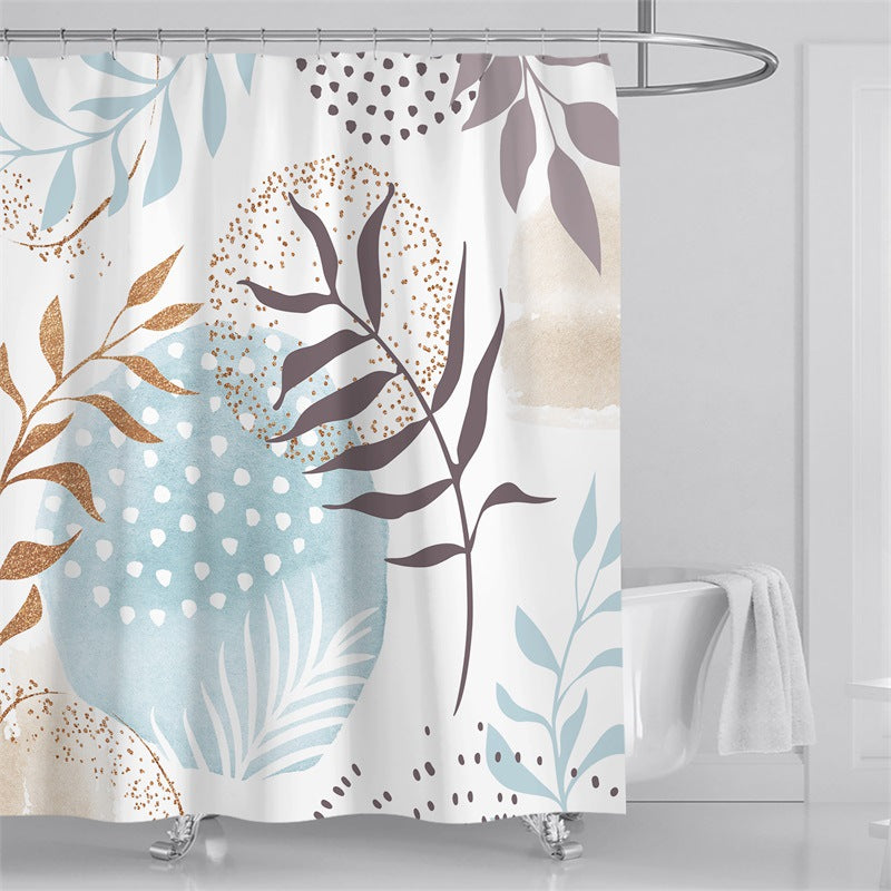 Floral Pattern Shower Curtain Bowlift