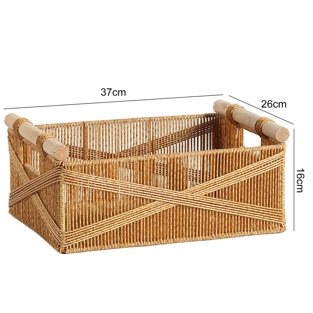 Artisan Crafted Wicker Storage Caddy Bowlift