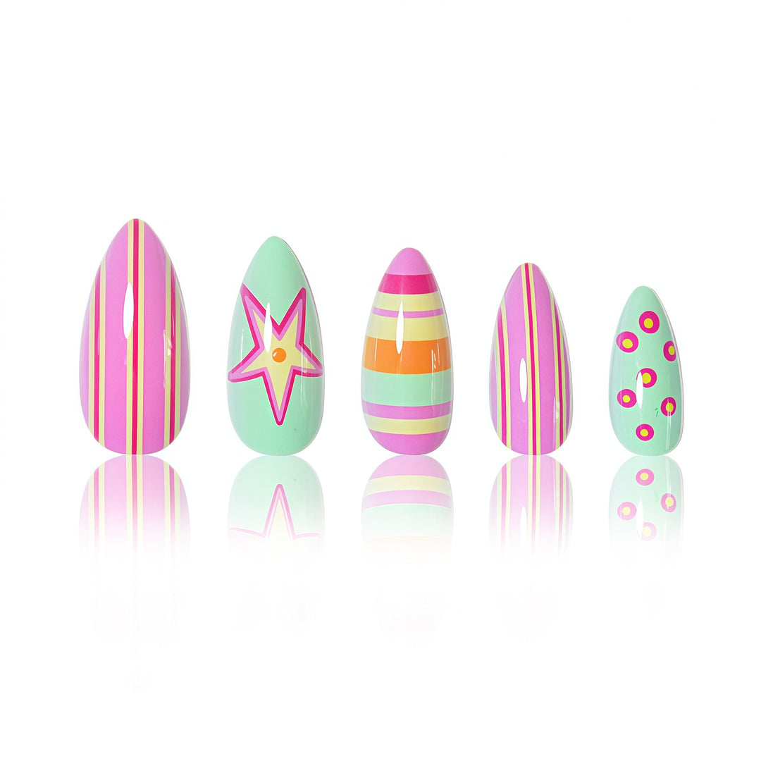 Thematic Artistic Press-On Nail Enhancements Bowlift
