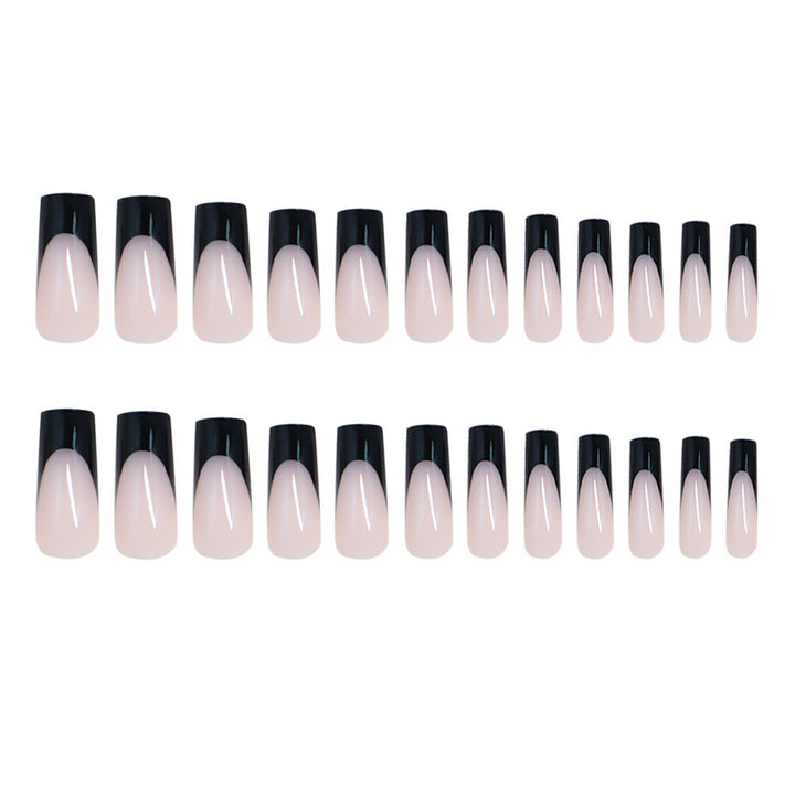 Glamorous artificial nails with modern tips and transparent accents Bowlift