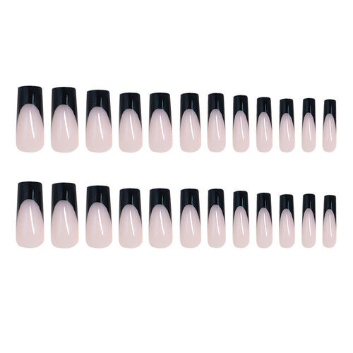 Glamorous artificial nails with modern tips and transparent accents Bowlift