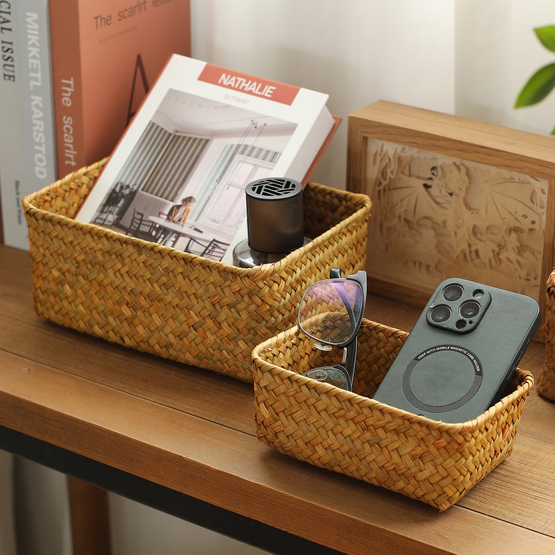 Handcrafted Woven Storage Basket Bowlift