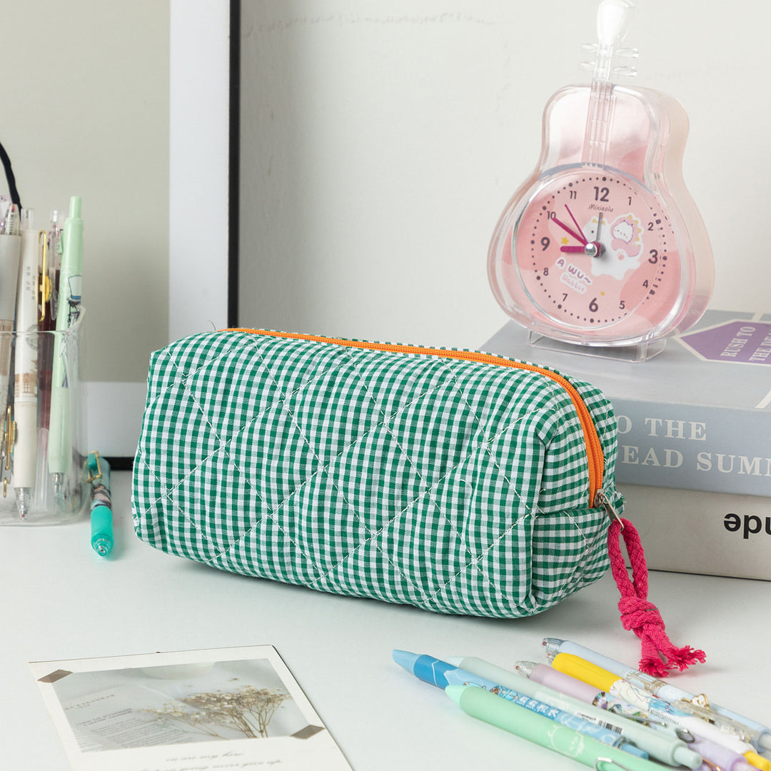 Quilted Zippered Pencil Case Bowlift