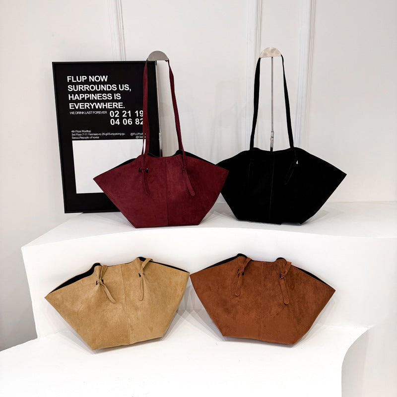 Suede Oversized Tote Bag Bowlift