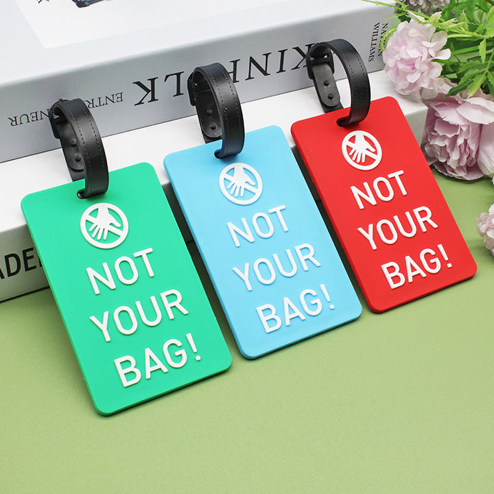 Unisex Luggage Tag with Humorous Statement Bowlift