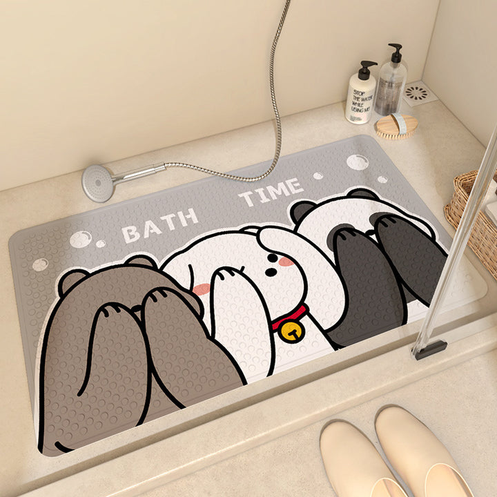 Cartoon-Themed Bath Mat Bowlift