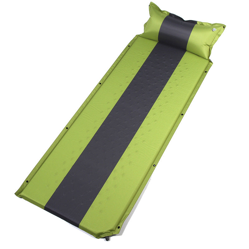 self-inflating camping sleeping pad with integrated pillow and waterproof foam core Bowlift