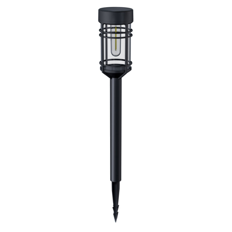 Solar LED Pathway Garden Stake Lights with Vintage Tube Glow Bowlift