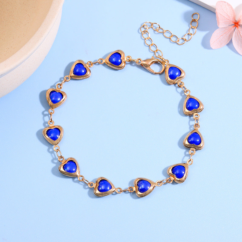 Heart-Shaped Link Anklet Bowlift