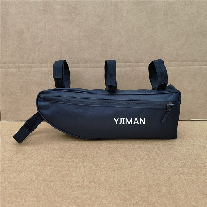waterproof bicycle frame top tube bag with secure triple strap mounting and zipper pocket Bowlift