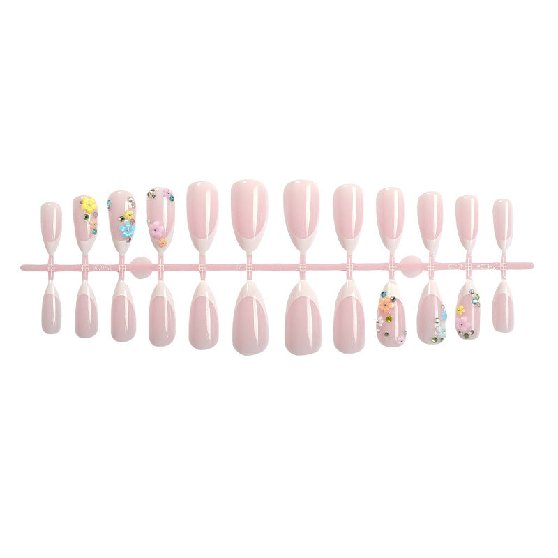 Artificial nail set with colorful decorations Bowlift