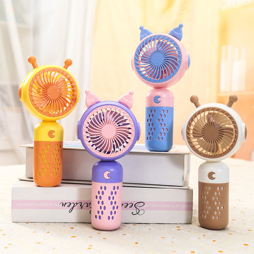 Women's Portable Hand Fan with Cat Ears Bowlift