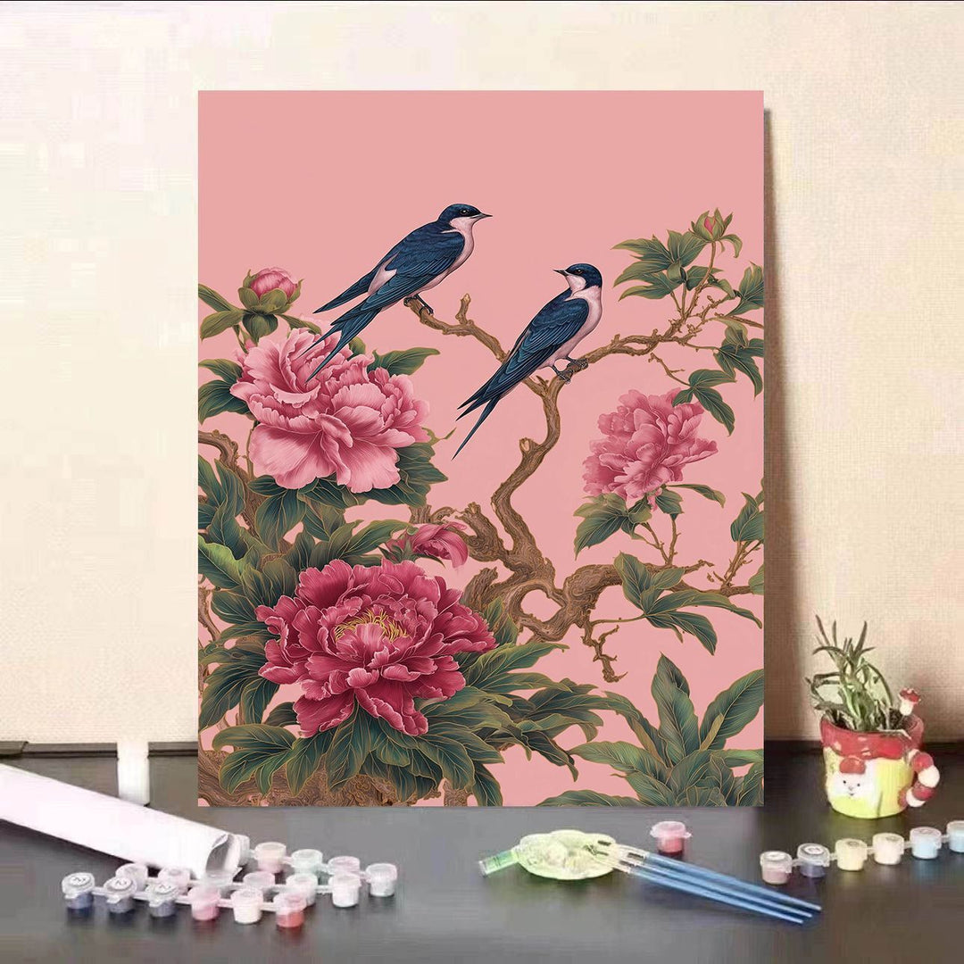 Floral-Themed DIY Paint by Numbers Kit Bowlift