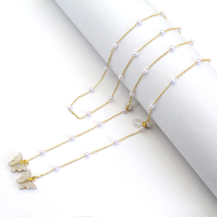 Butterfly-Embellished Eyewear Chain Bowlift