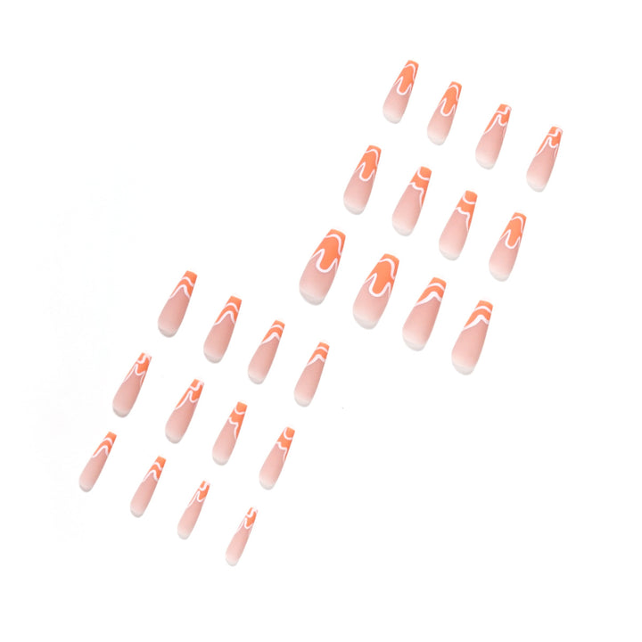 Artful acrylic nails with creative wave design Bowlift