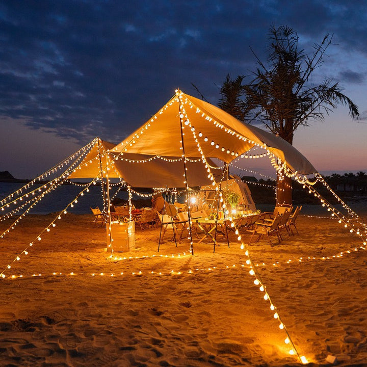 Globe LED String Lights With Waterproof Copper Wire And Textured Clear Bulbs Bowlift