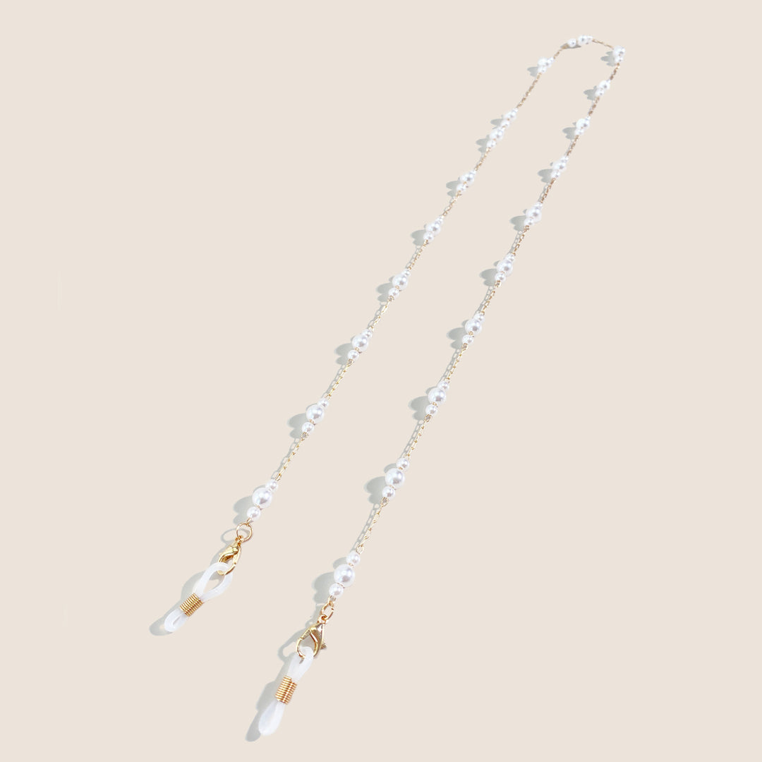 Pearl-Embellished Eyewear Chain Bowlift