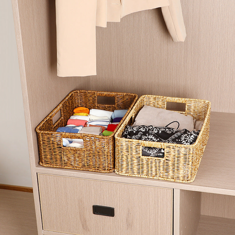 Handwoven Rustic Storage Basket Bowlift