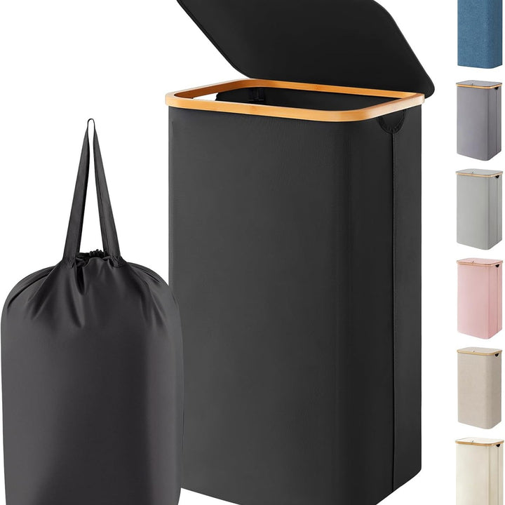 Elegant laundry bin with removable lid and inner bag Bowlift