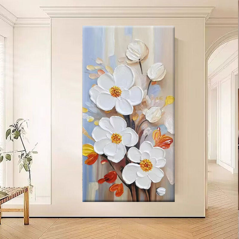 Floral Textured Canvas Artwork
