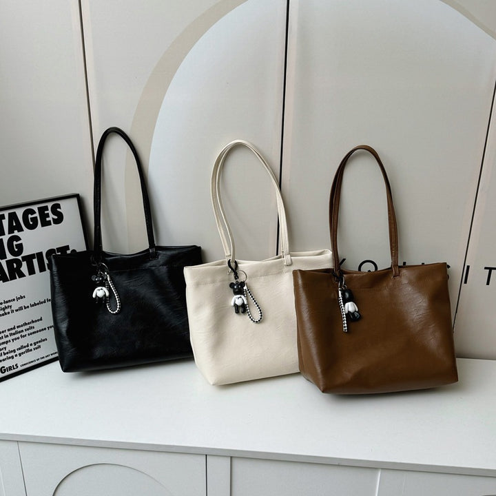 Chic Faux Leather Tote Bag Bowlift