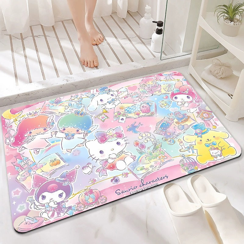 Cute Cartoon-Themed Absorbent Bath Mat