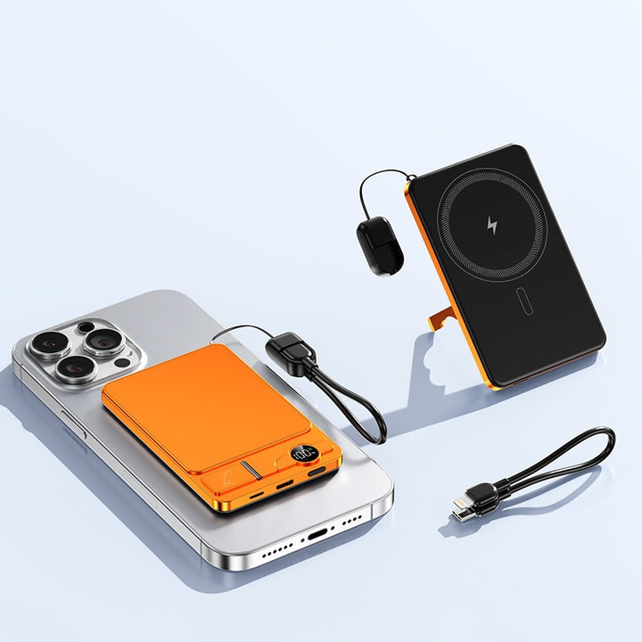 Portable power bank with integrated wireless charging technology and dual fast charging function Bowlift