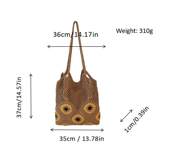 Leisure Beach Bag with Floral Details Bowlift