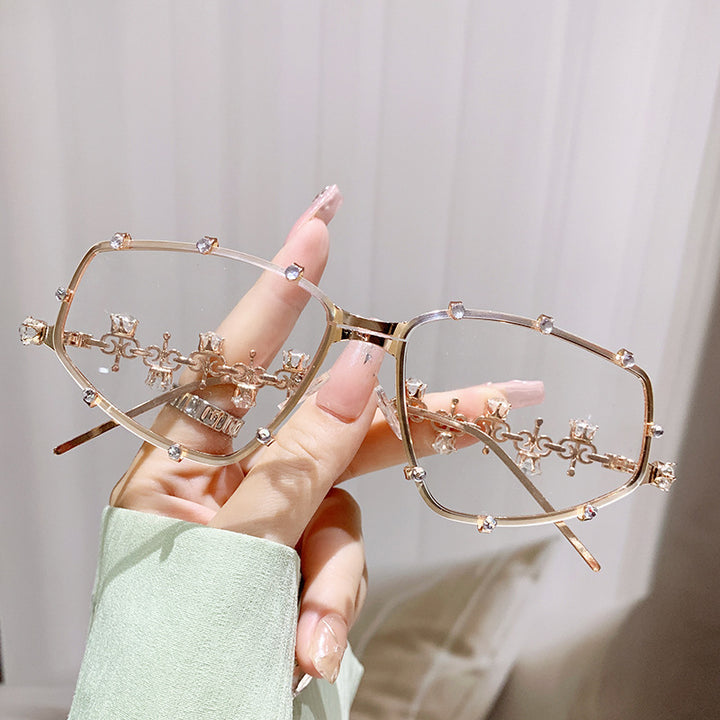 Ladies designer glasses with glamorous accent and sparkling glitter stones Bowlift