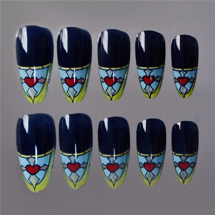 Stained Glass Inspired Press-On Nails Bowlift