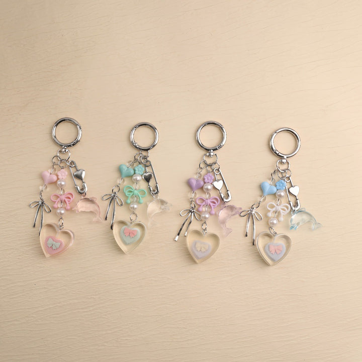 Playful keychain with colorful charms Bowlift