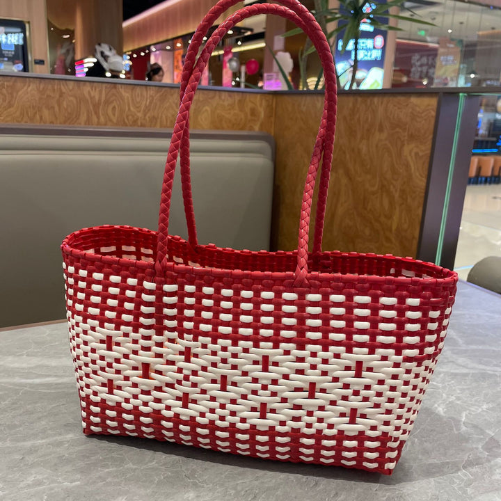 Stylish Woven Tote Bag Bowlift