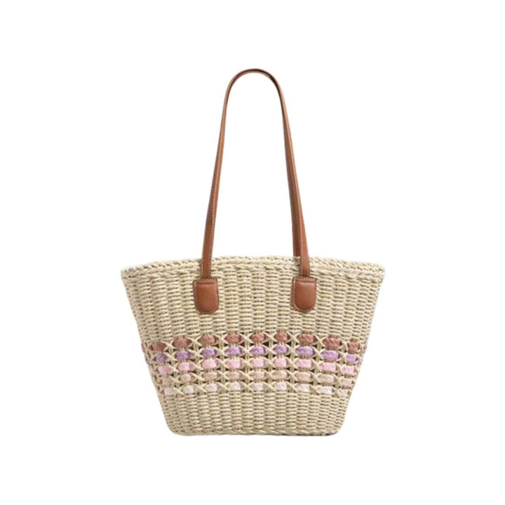 Braided handbag with elegant leather trim Bowlift