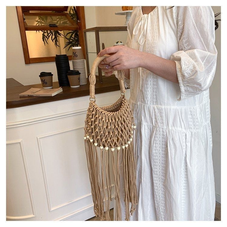 Artisanal macramé shoulder bag Bowlift
