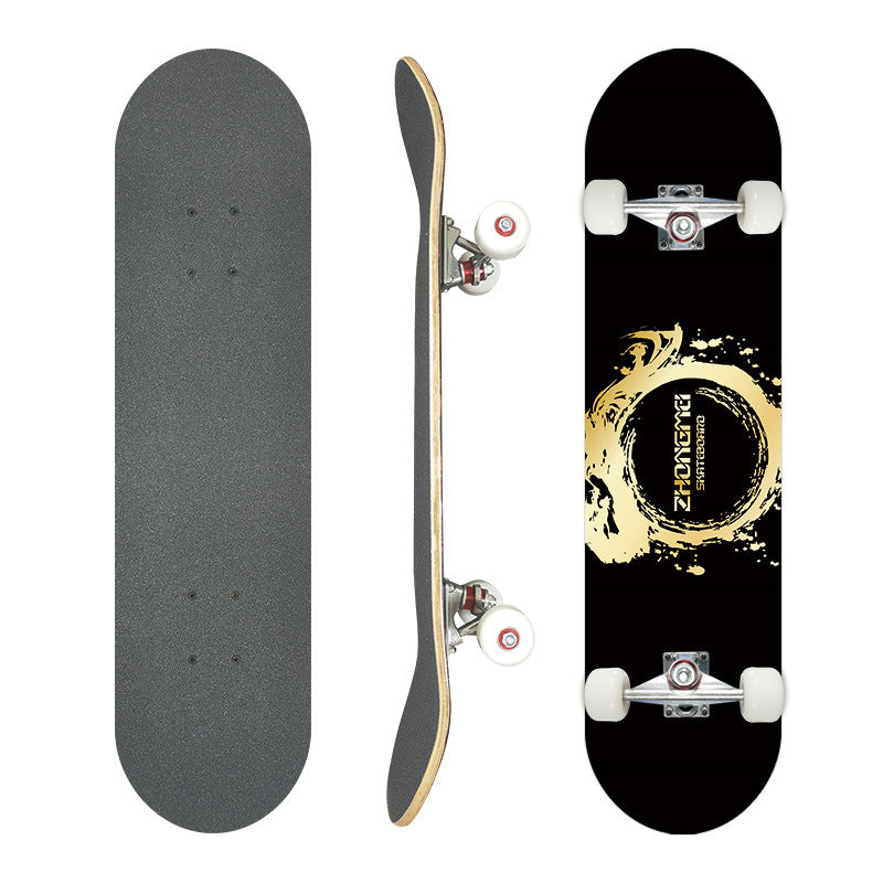 Complete Street Skateboard with Maple Deck Concave and Durable PU Wheels Bowlift