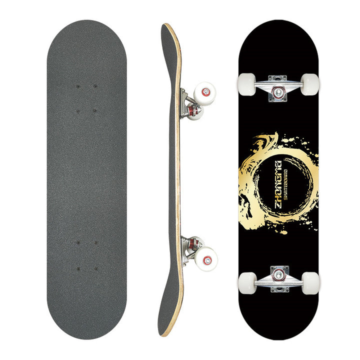 Complete Street Skateboard with Maple Deck Concave and Durable PU Wheels Bowlift