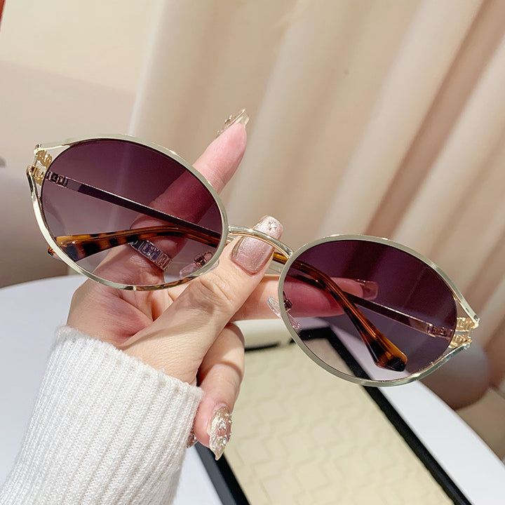 Women's elegant Cat-Eye sunglasses with fine metal frame Bowlift