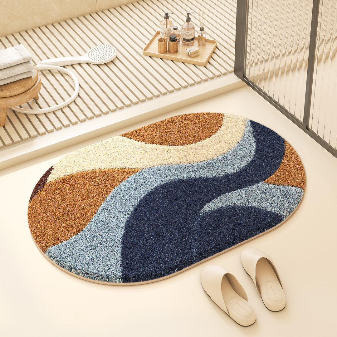 Colorful Geometric Design Bath Mat Bowlift