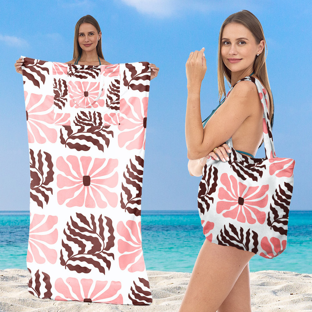 Beach towel with creative sea turtle pattern Bowlift