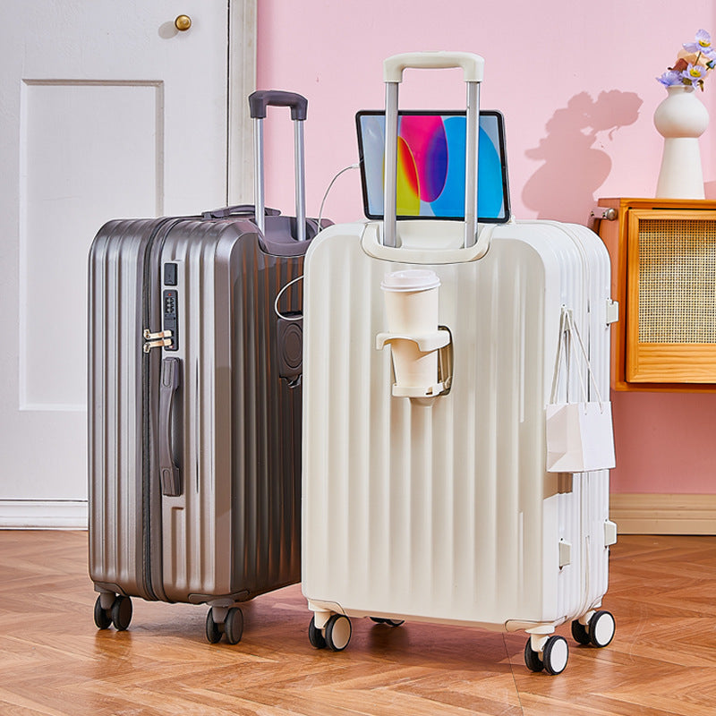 Functional Tech-Integrated Rolling Suitcase Bowlift