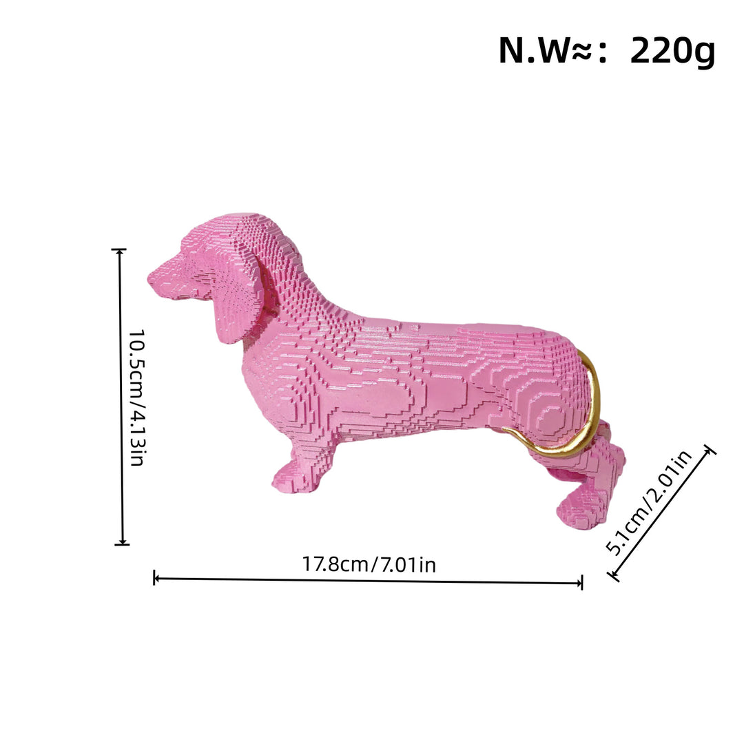 Playful decorative figure of a cute dachshund Bowlift