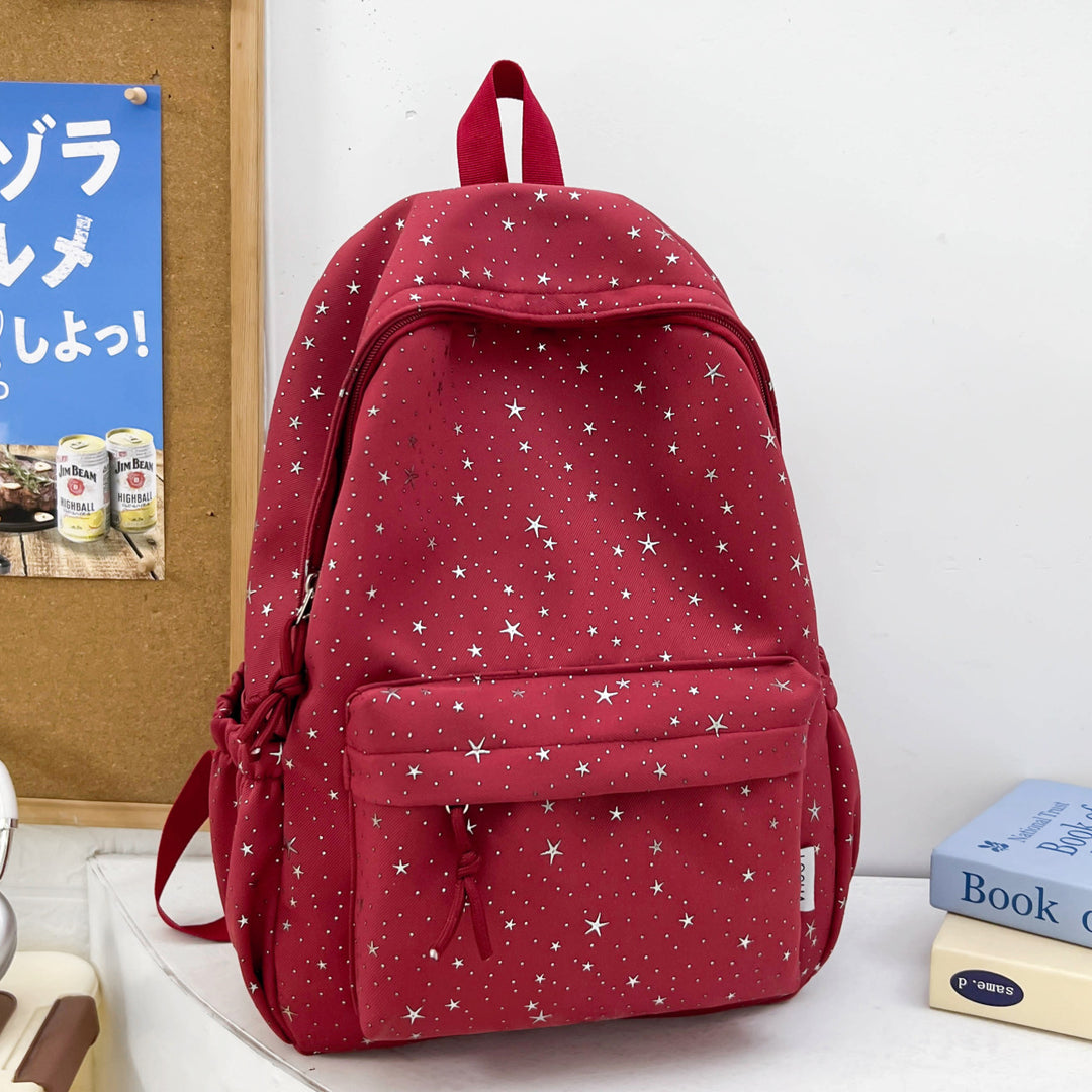 Starry-Patterned Functional Backpack