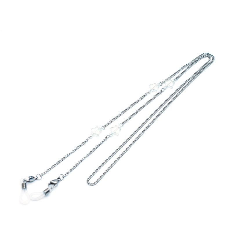 Stylish Eyewear Retainer Chain with Decorative Accents Bowlift