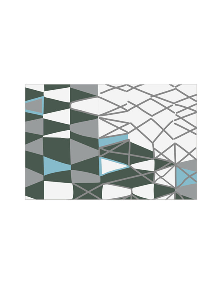 Washable tablecloth with circular retro print and PVC coating