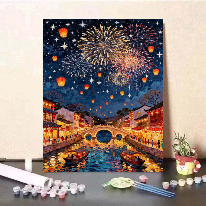 DIY Paint by Numbers Canvas Art Kit Bowlift